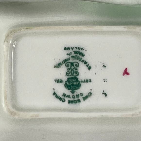 Crown Staffordshire England Floral Bone China Trinket Box Lid Flowers 1950s Mint - Picture 5 of 14